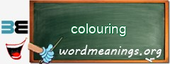 WordMeaning blackboard for colouring